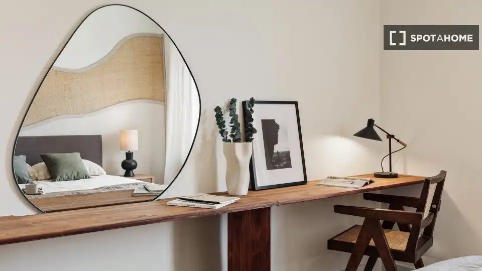 Habitación de Piso de alquiler en Barcelona con Aire acondicionado, Calefacción y Amueblado