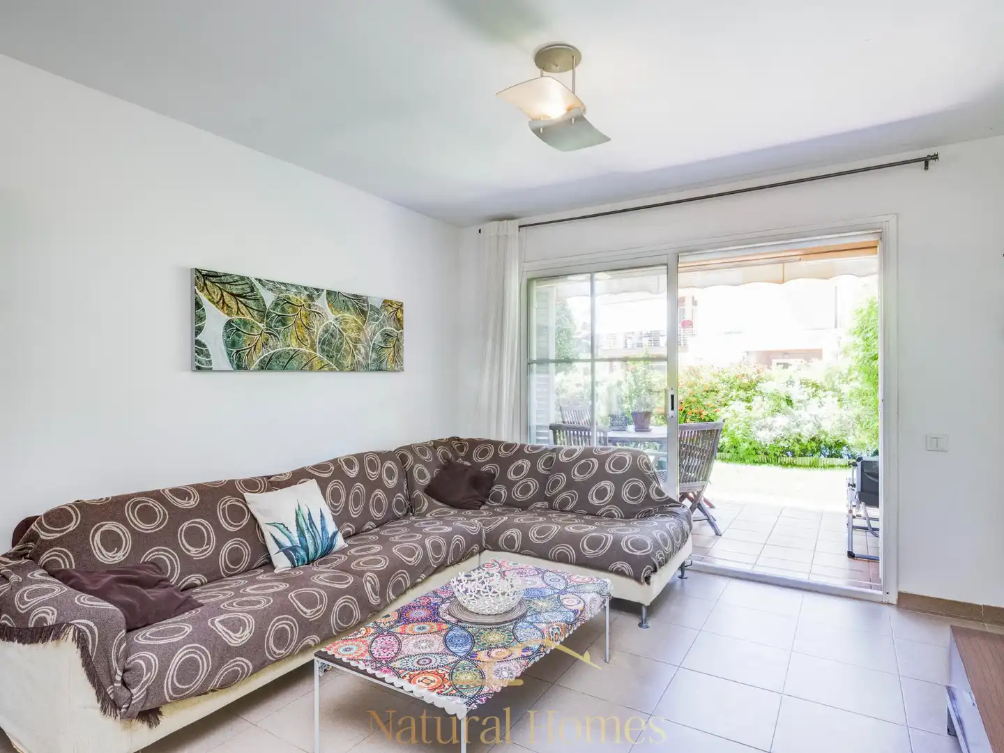 Living room of Flat for sale in Sant Andreu de Llavaneres  with Heating, Private garden and Terrace
