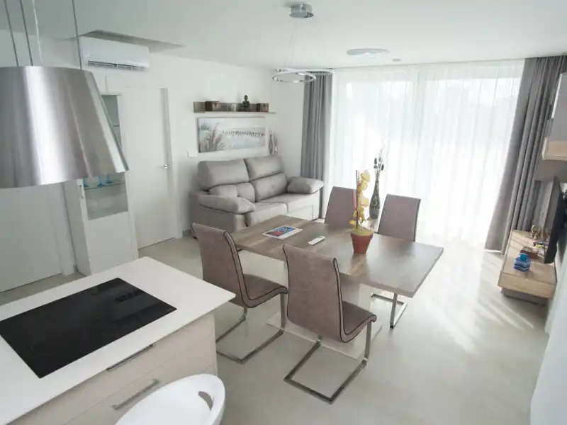 Living room of Flat for sale in Finestrat  with Air Conditioner, Private garden and Terrace