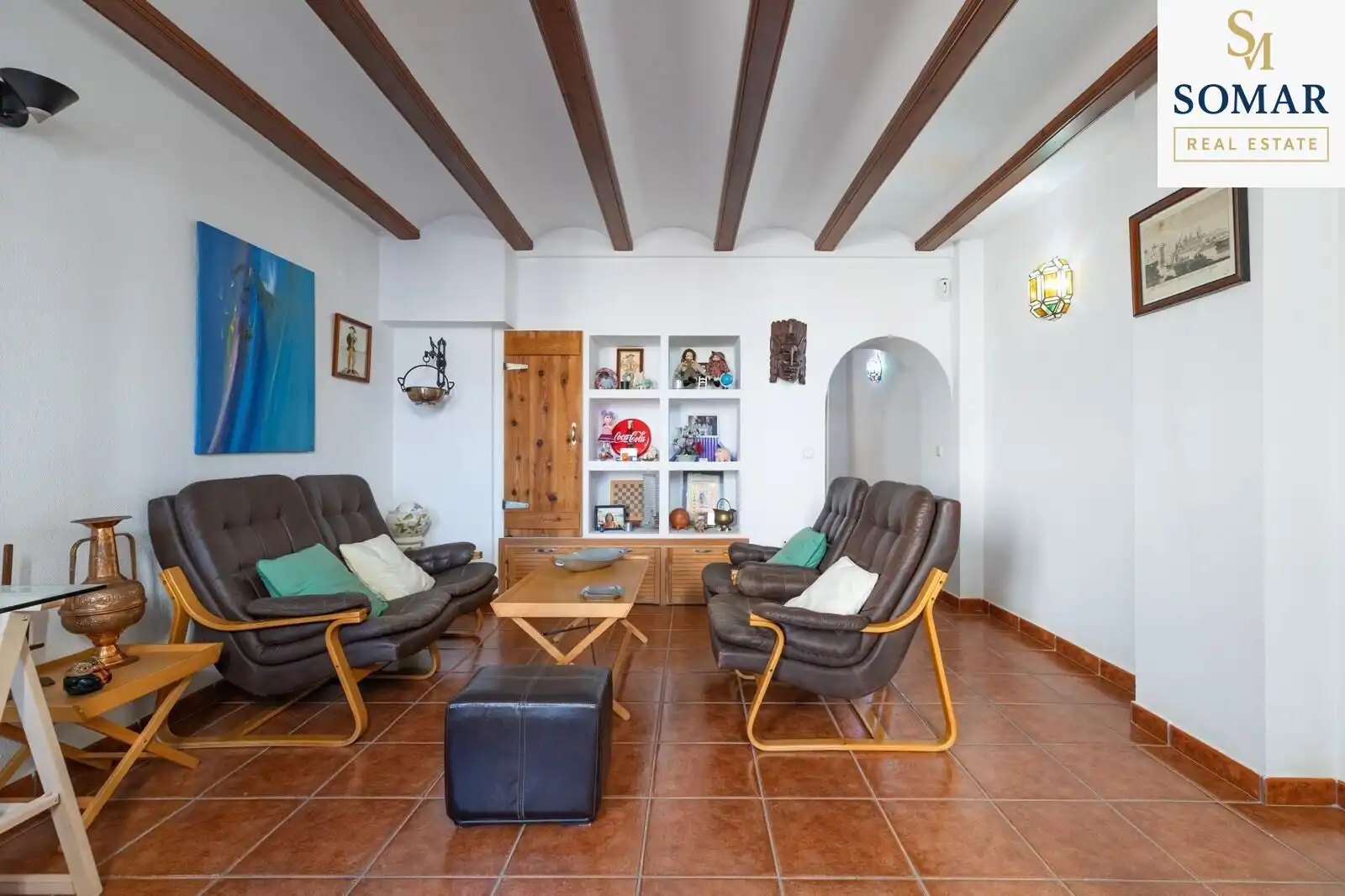 Sala d'estar de Finca rústica en venda en Mogente / Moixent amb Jardí privat, Terrassa i Piscina