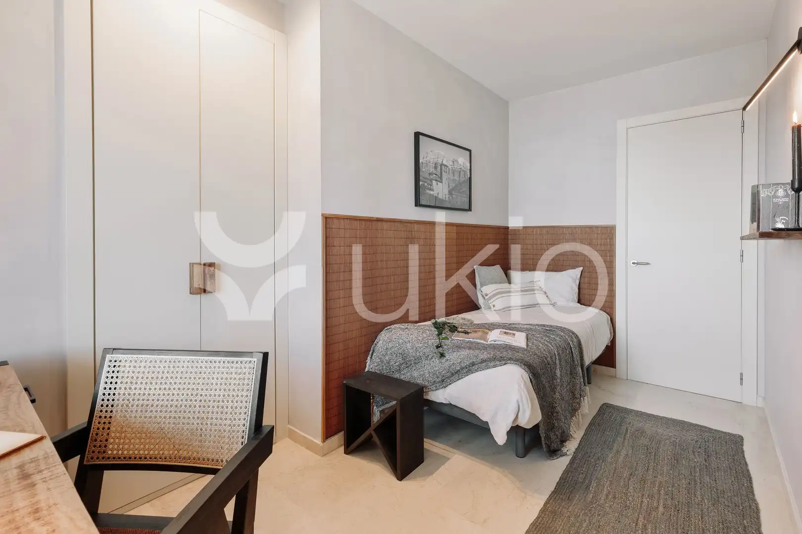 Dormitori de Apartament de lloguer en Barcelona amb Aire condicionat, Calefacció i Terrassa