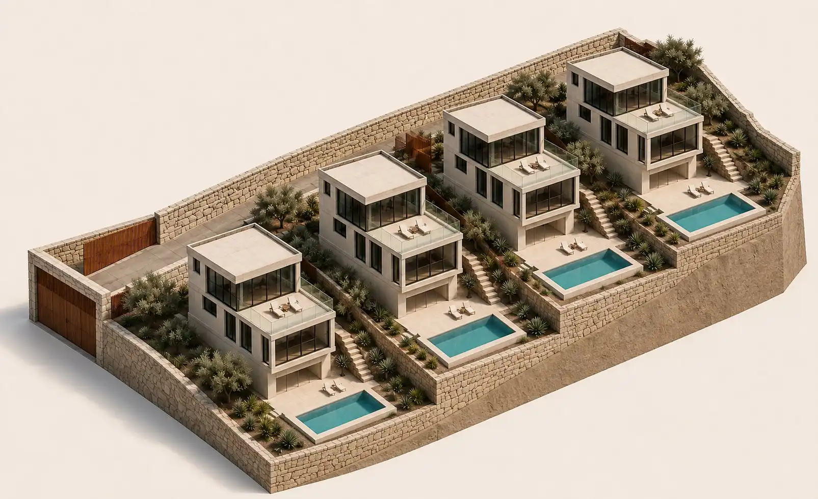 Exterior view of Houses for sale in Pueblo Acantilado - Lanuza