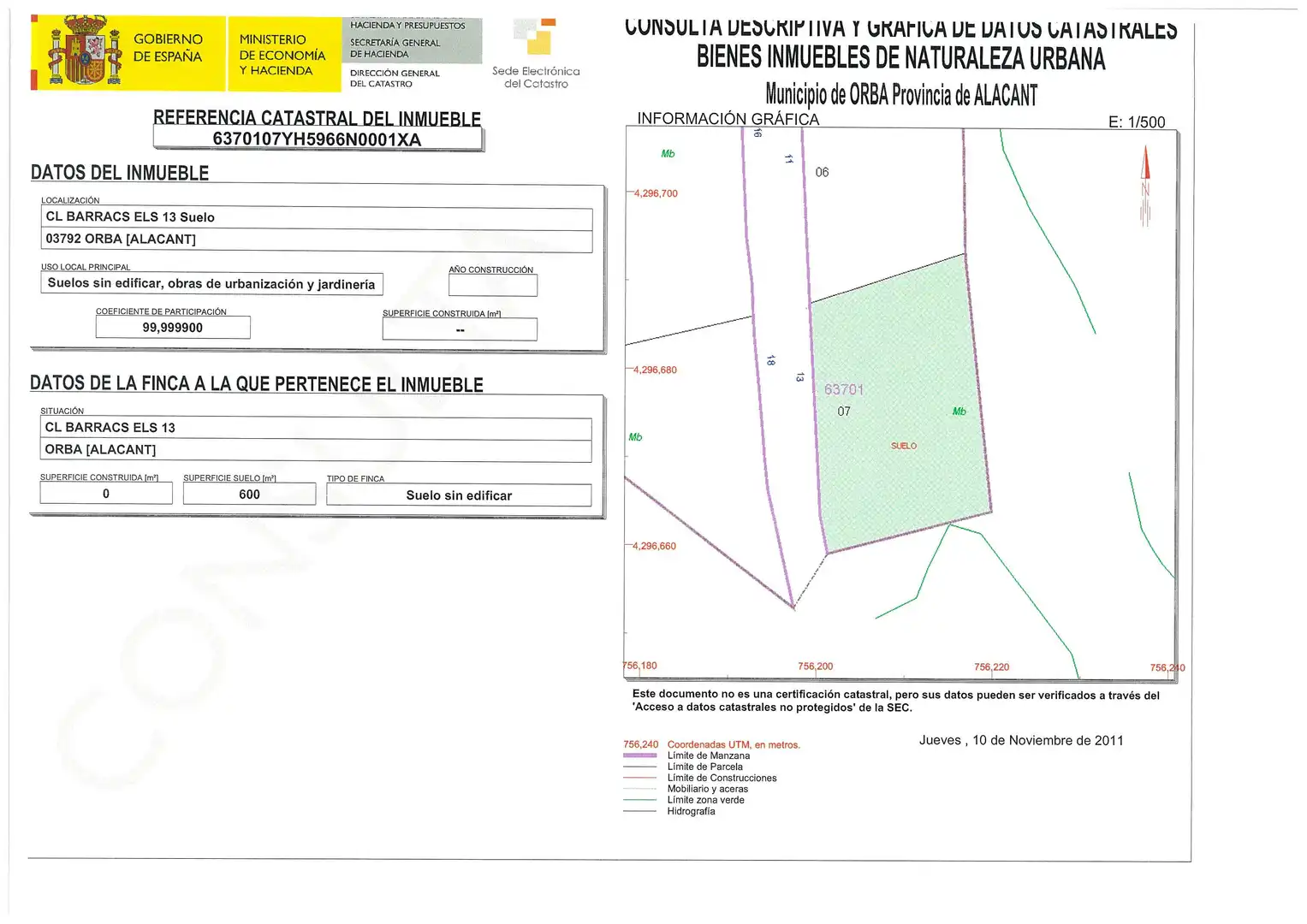 Terreny residencial en venda a Orba