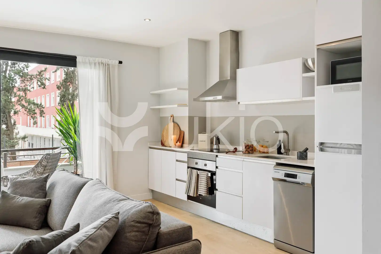 Küche von Wohnungen zur Miete in Barcelona mit Heizung, Terrasse und Möbliert