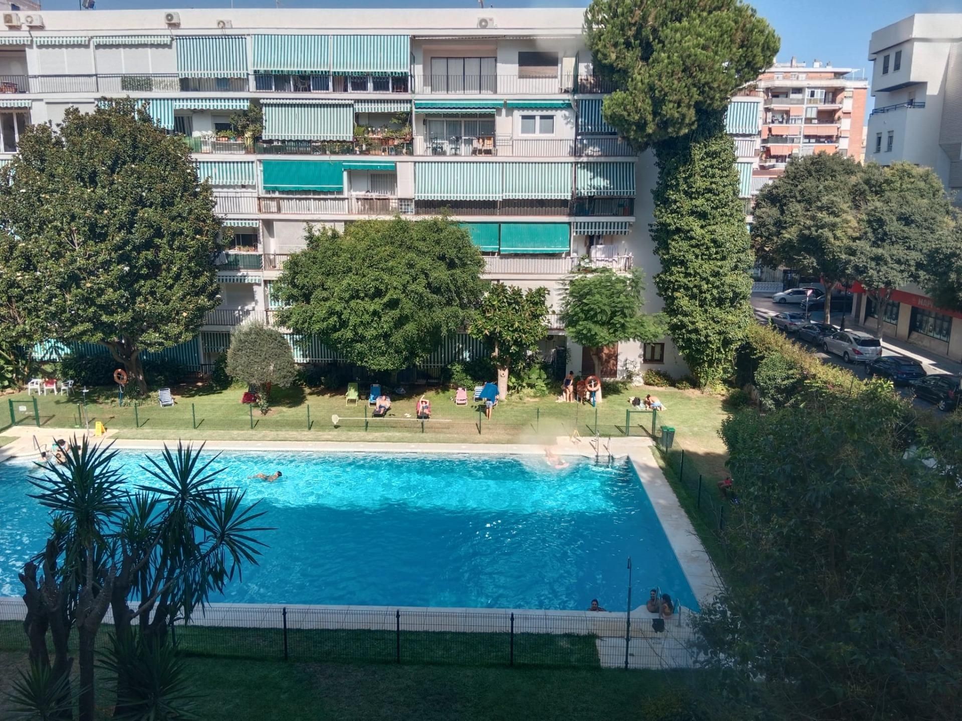 Swimming pool of Flat for sale in Marbella  with Air Conditioner, Private garden and Terrace