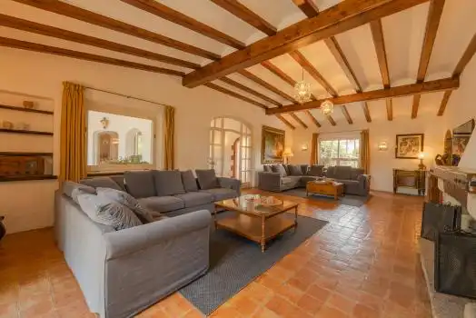 Sala d'estar de Finca rústica en venda en Riudarenes amb Aire condicionat, Calefacció i Jardí privat