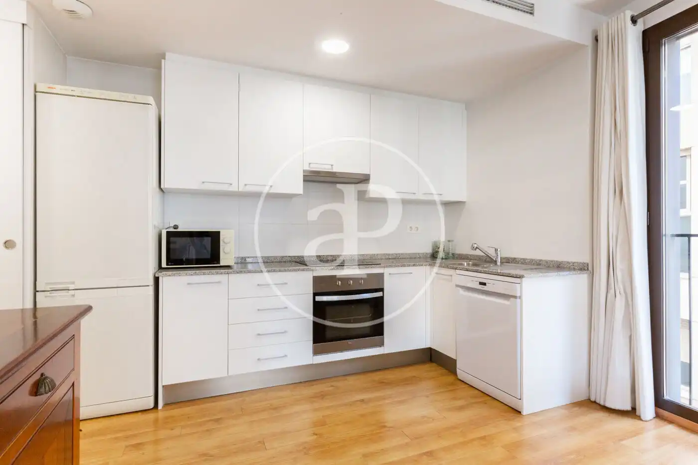 Kitchen of Flat for rent in Valencia  with Air Conditioner, Heating and Furnished
