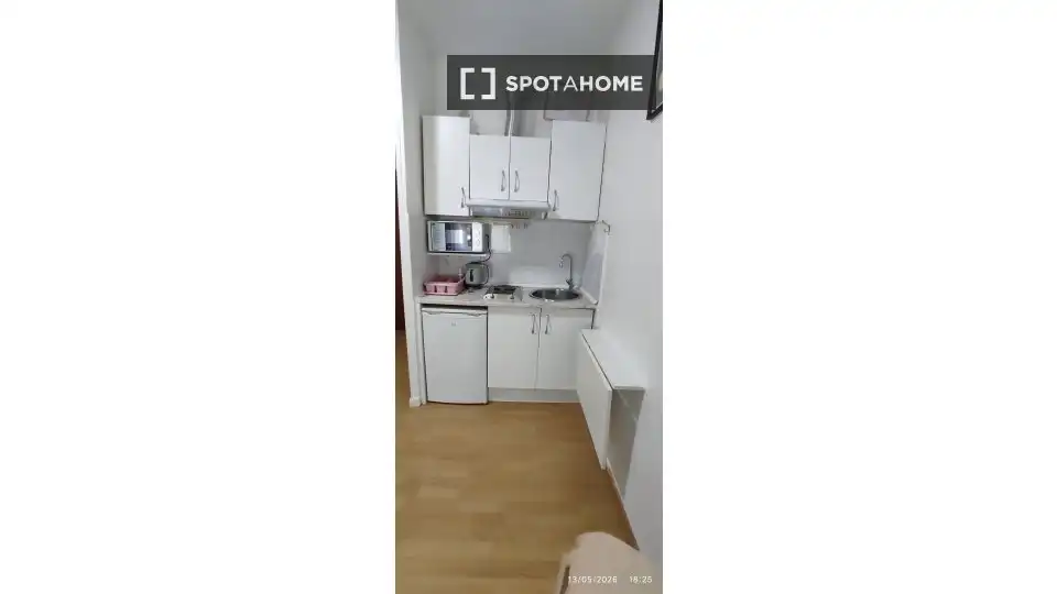 Kitchen of Study for share in Madrid  with Air Conditioner, Terrace and Furnished