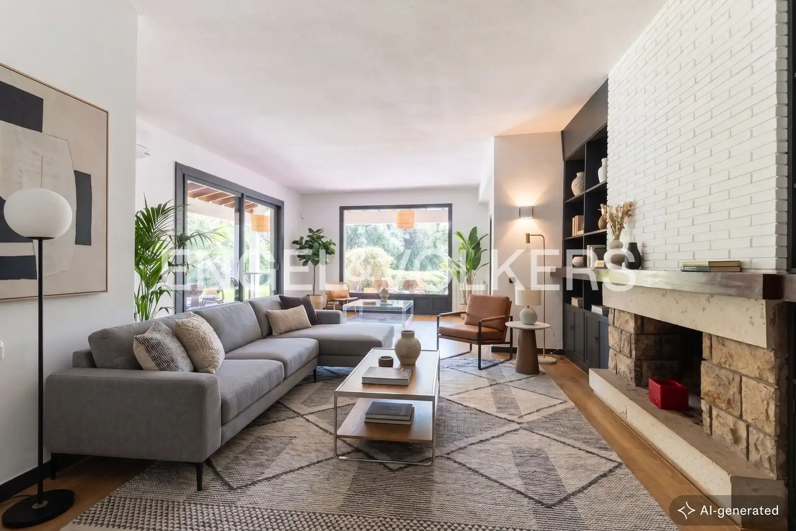 Sala de estar de Casa o chalet de alquiler en Rocafort con Aire acondicionado, Calefacción y Jardín privado