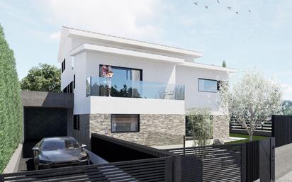 Exterior view of Single-family semi-detached for sale in Cerdanyola del Vallès  with Air Conditioner, Terrace and Swimming Pool