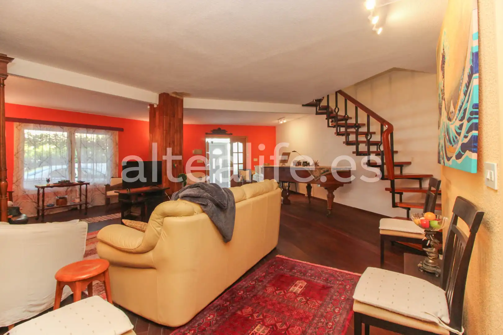 Sala de estar de Casa adosada en venta en Altea con Aire acondicionado, Terraza y Piscina