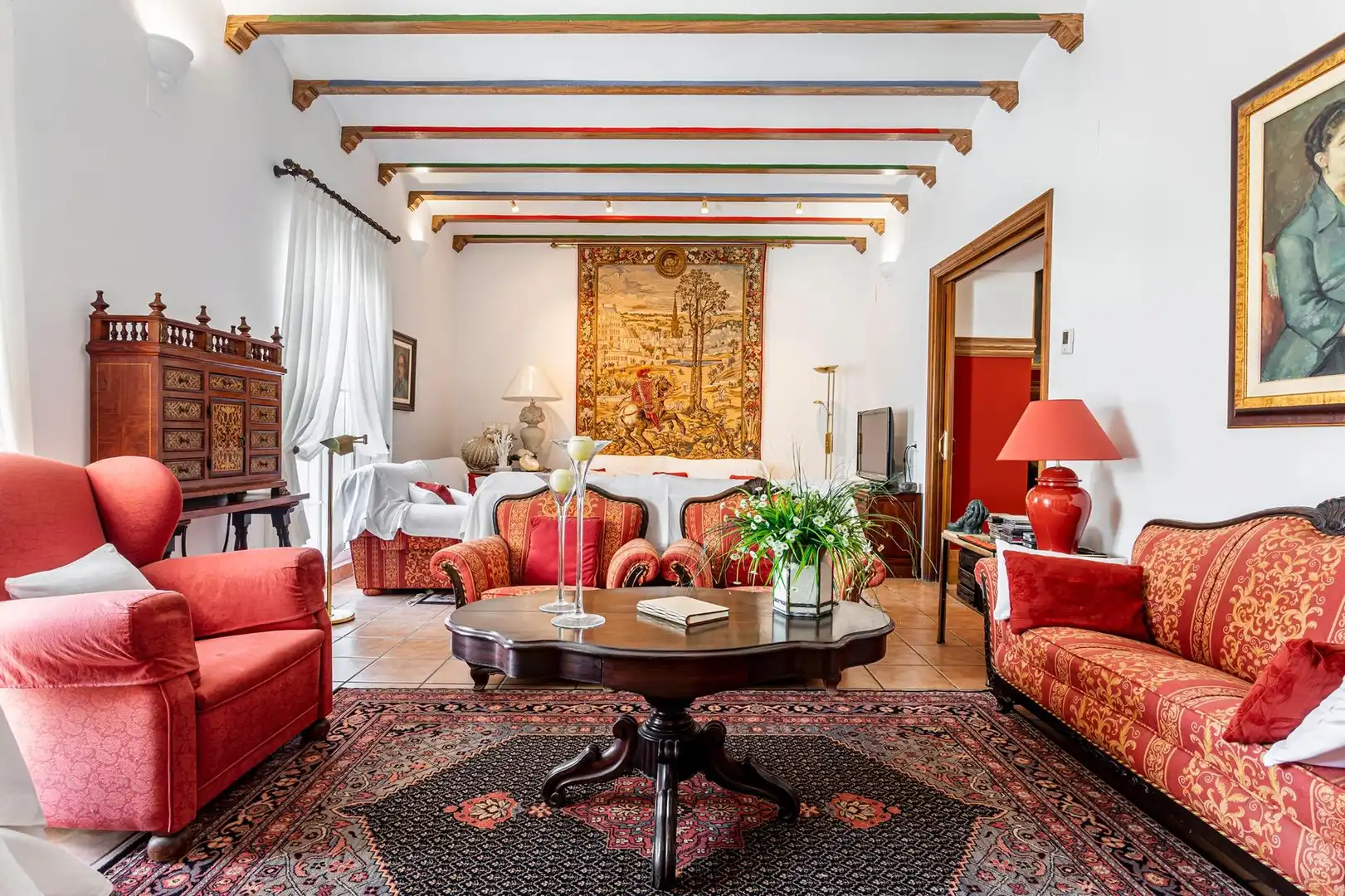 Living room of Houses for sale in Chiva  with Air Conditioner, Private garden and Terrace