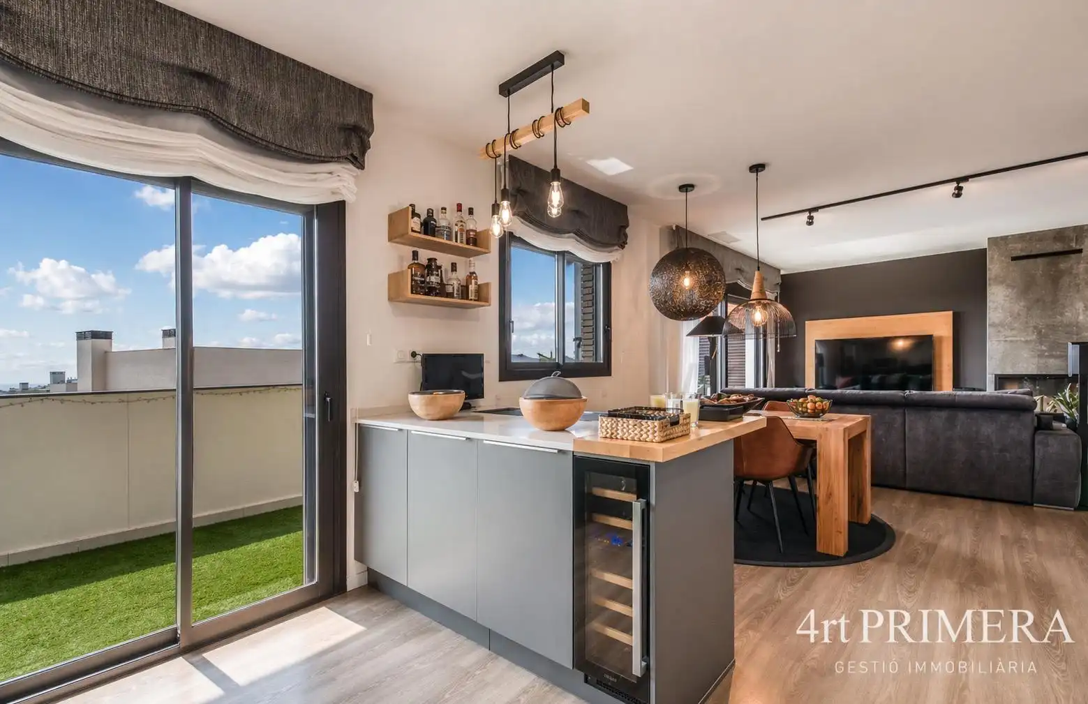 Cocina de Ático en venta en L'Ametlla del Vallès con Aire acondicionado, Calefacción y Parquet