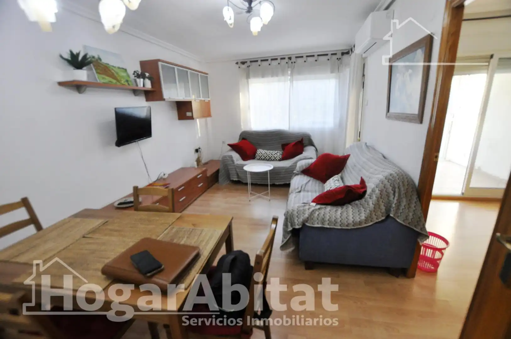 Sala de estar de Piso en venta en  Valencia Capital con Aire acondicionado, Parquet y Terraza