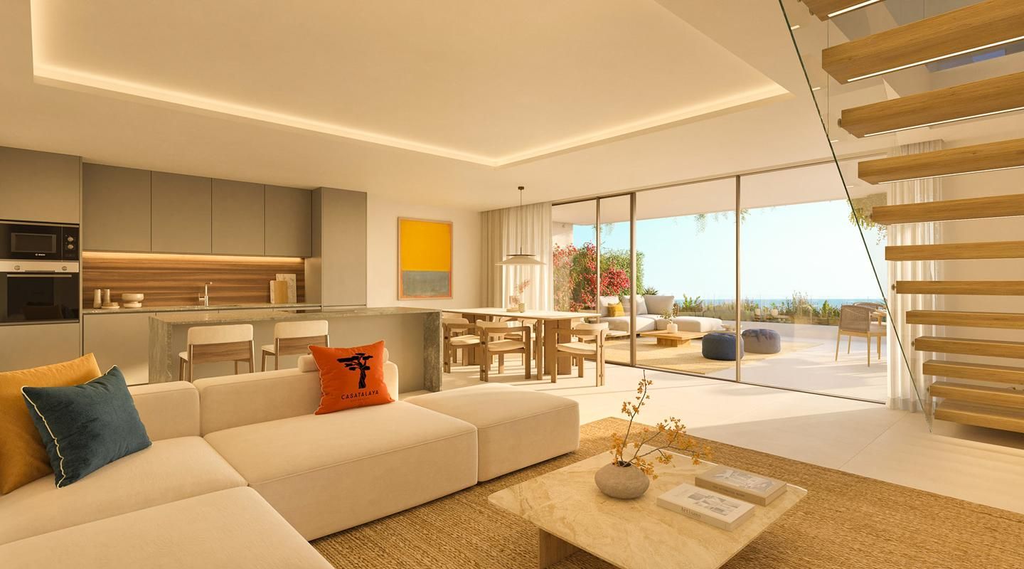 Sala d'estar de Dúplex en venda en Benalmádena amb Aire condicionat, Calefacció i Jardí privat