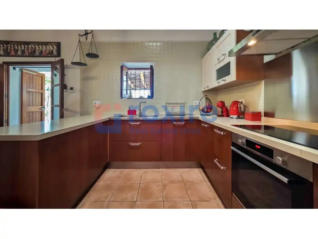 Kitchen of Country homes for rent in Sant Josep de sa Talaia  with Air Conditioner, Private garden and Terrace