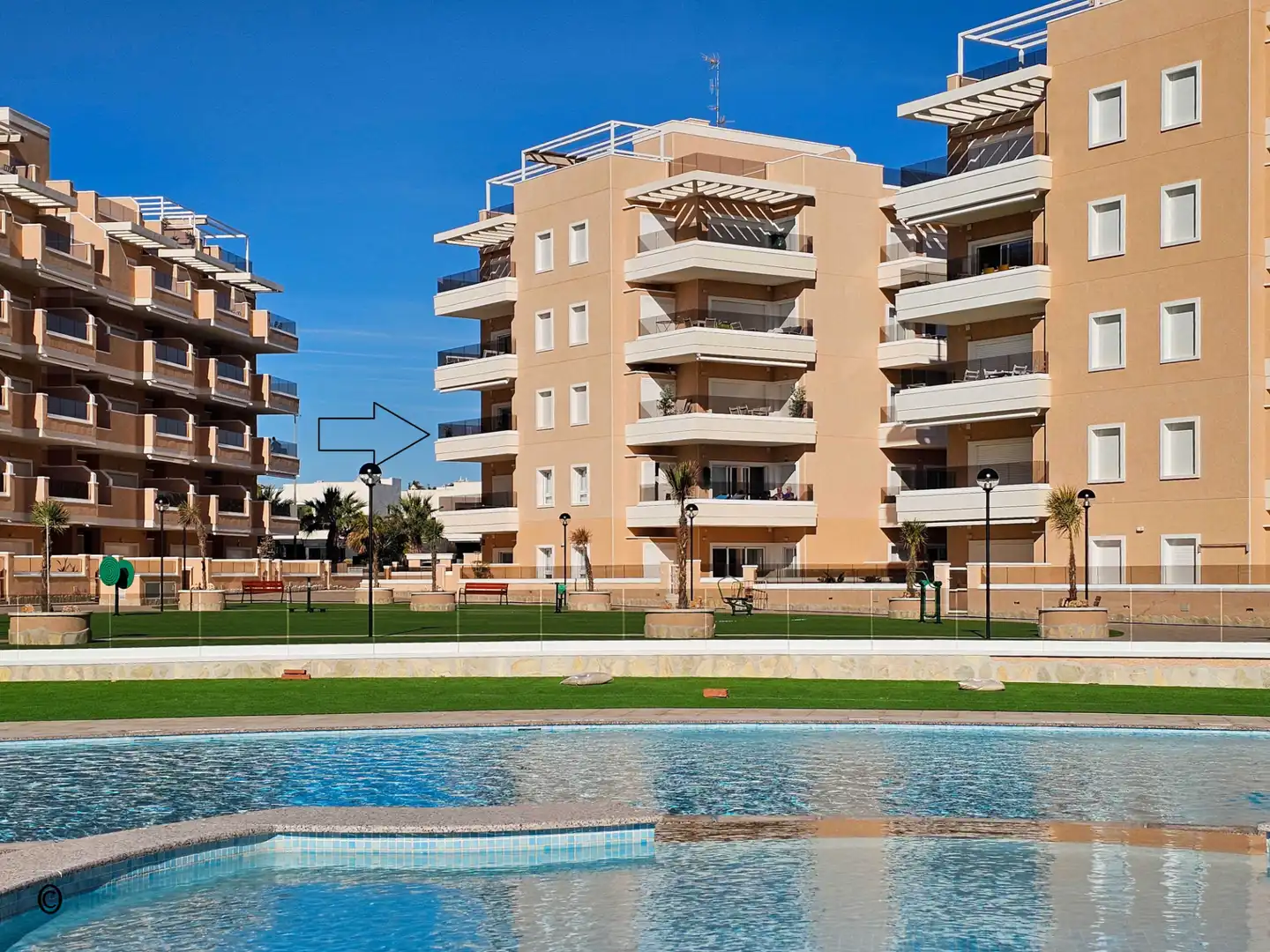 Piscina de Apartamento en venta en Guardamar del Segura con Aire acondicionado, Calefacción y Terraza