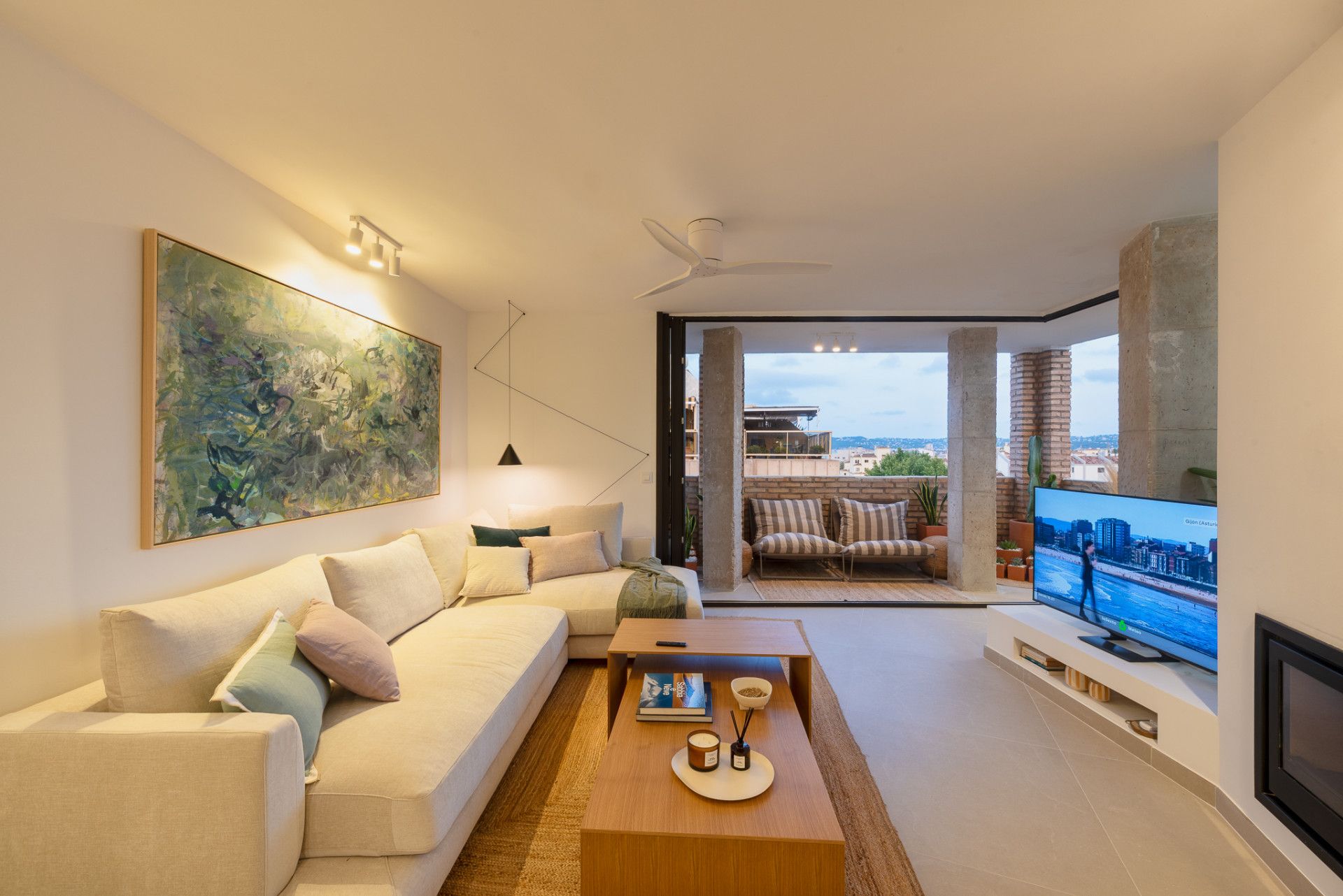 Sala d'estar de Apartament en venda en Jávea / Xàbia amb Aire condicionat i Terrassa