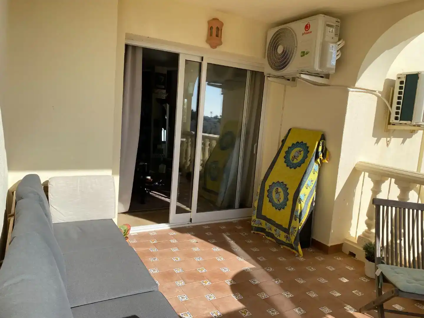 Terrassa de Apartament de lloguer en Mijas amb Aire condicionat i Piscina