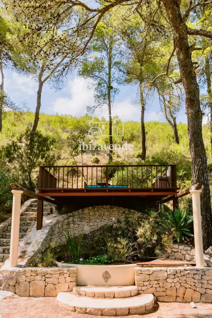 Garden of Houses for rent in Sant Joan de Labritja  with Air Conditioner, Terrace and Swimming Pool