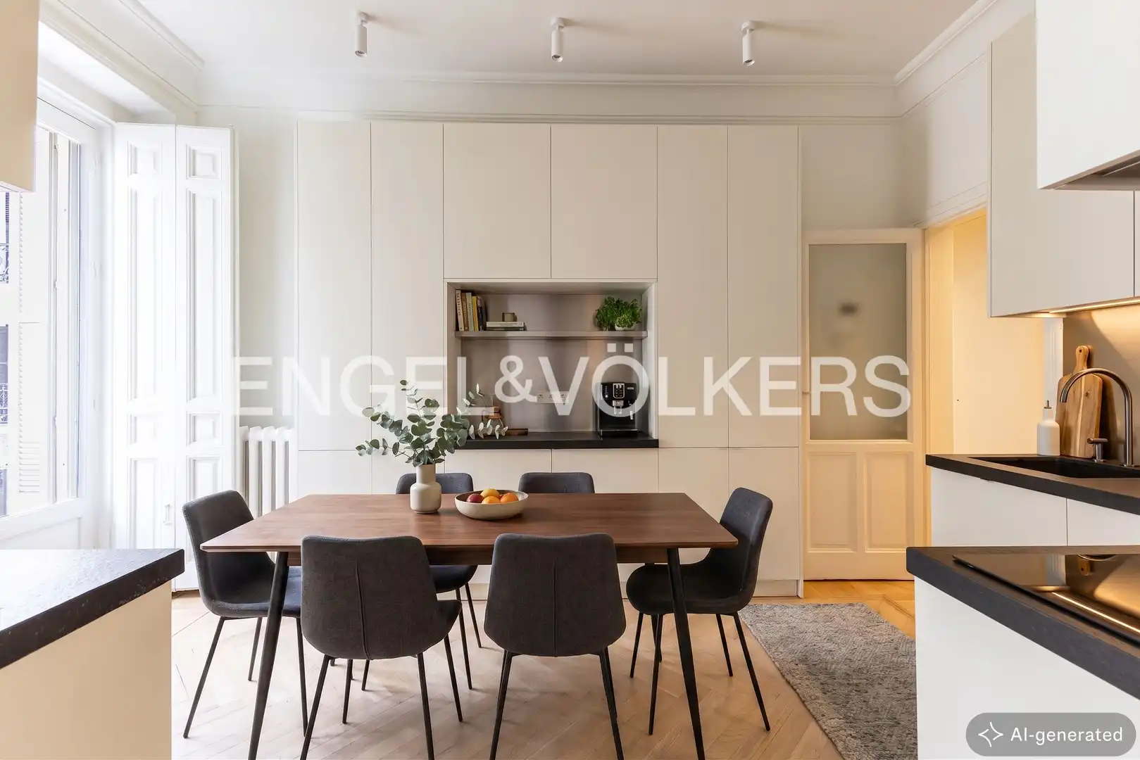 Dining room of Flat for rent in Madrid  with Air Conditioner, Heating and Balcony