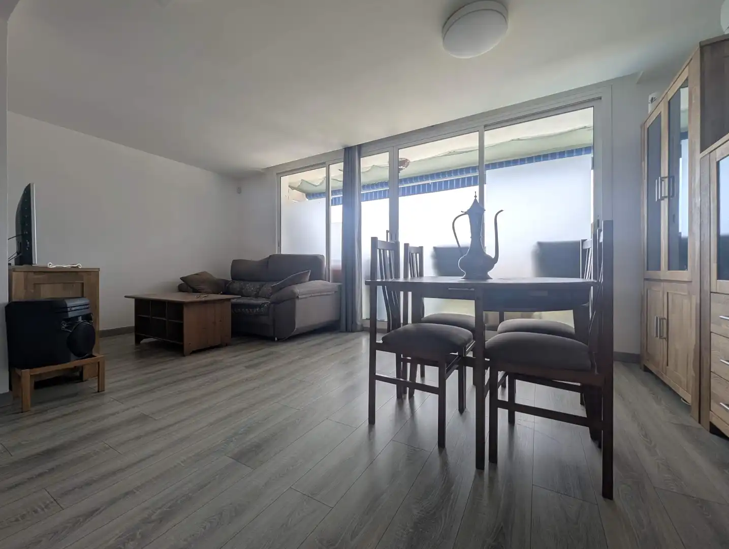 Living room of Flat for sale in Santa Susanna  with Air Conditioner, Heating and Parquet flooring