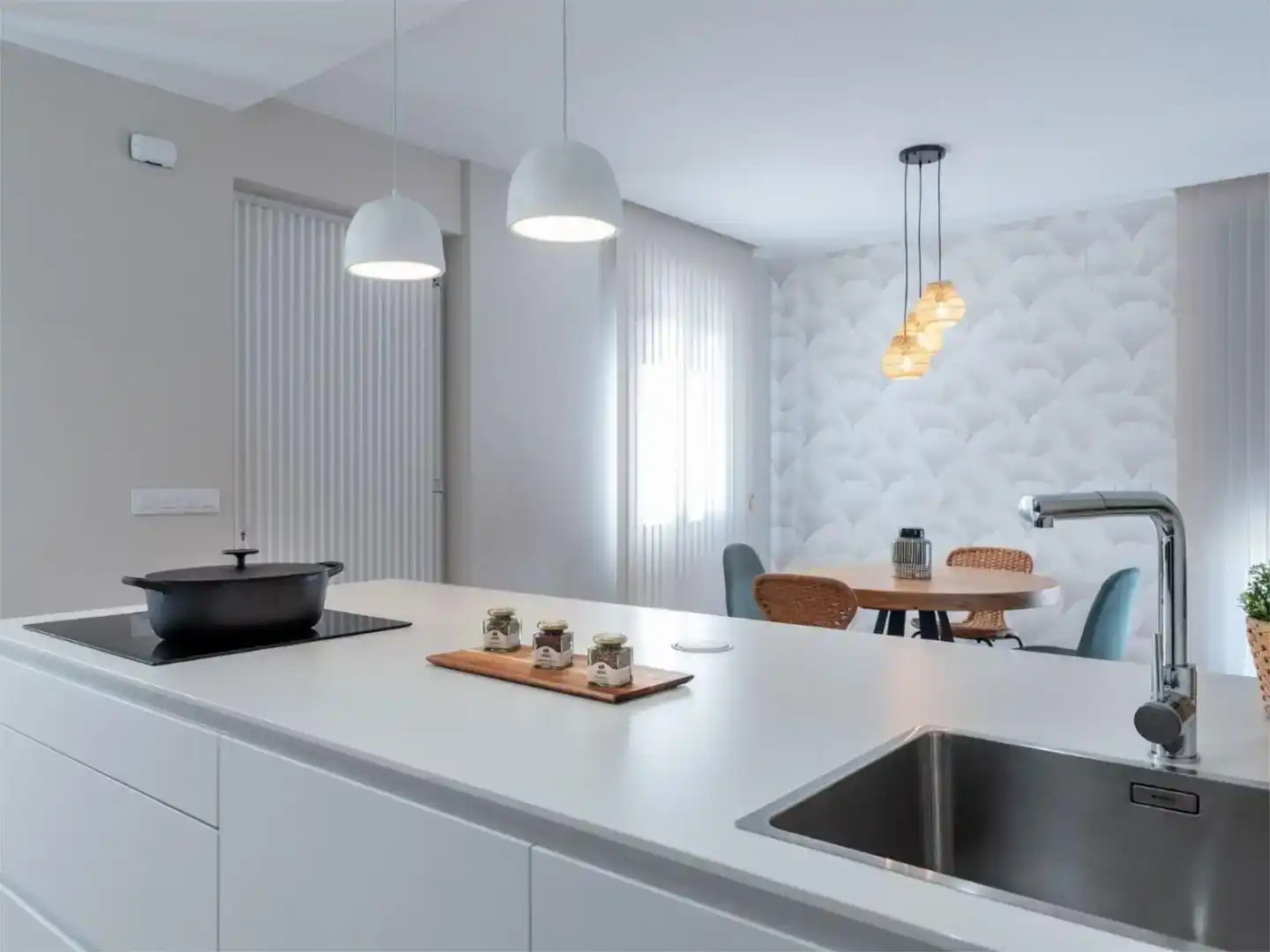 Cocina de Casa o chalet de alquiler en Vilagarcía de Arousa con Aire acondicionado, Jardín privado y Amueblado