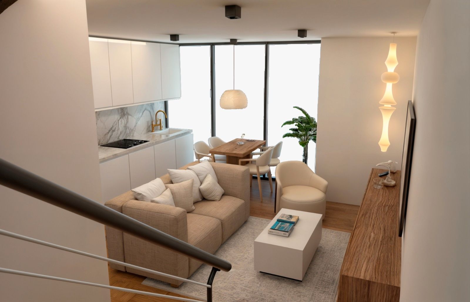 Sala d'estar de Àtic en venda en Badalona amb Terrassa i Balcó