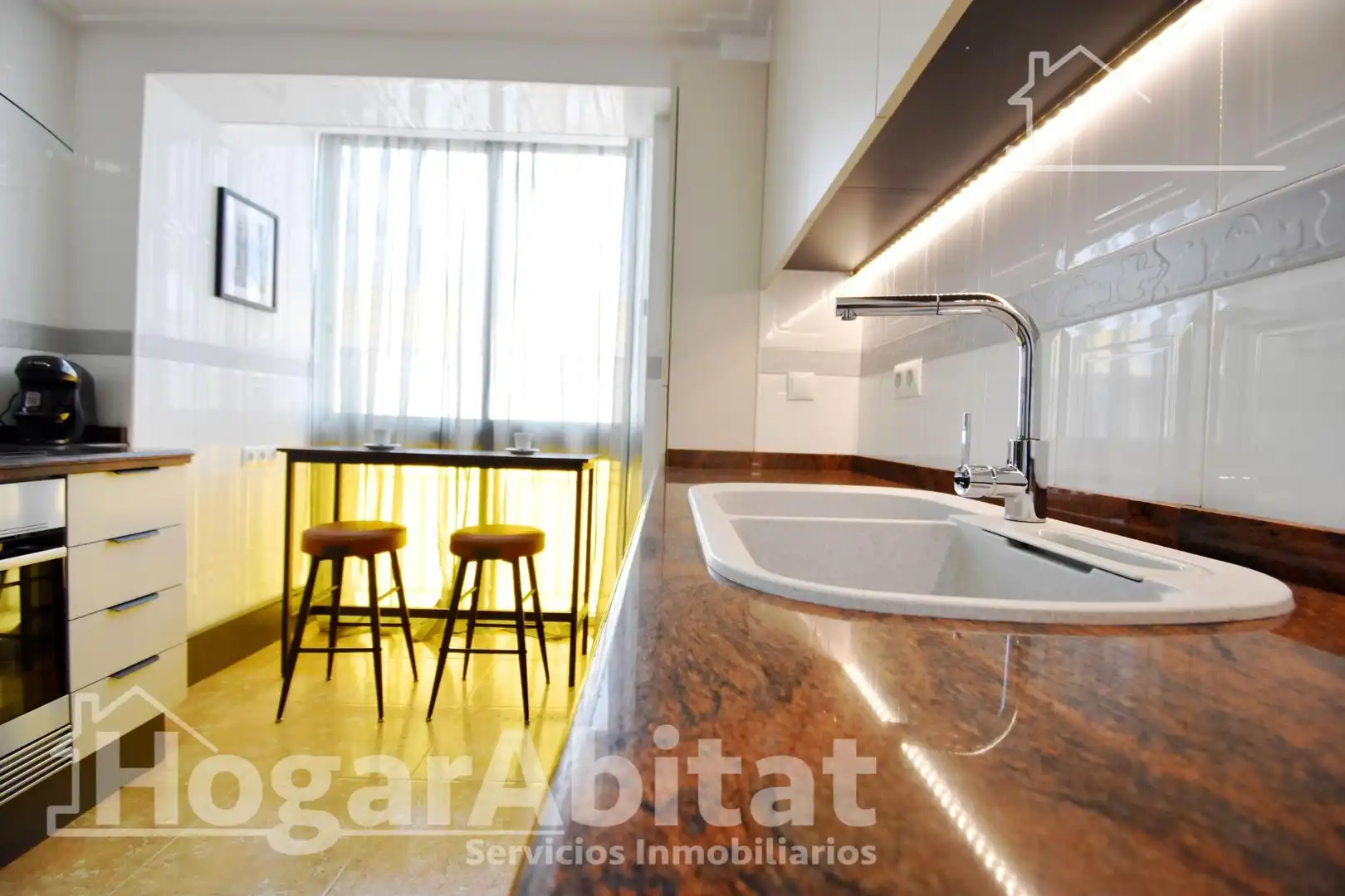 Kitchen of Flat for sale in Cullera  with Air Conditioner, Terrace and Furnished