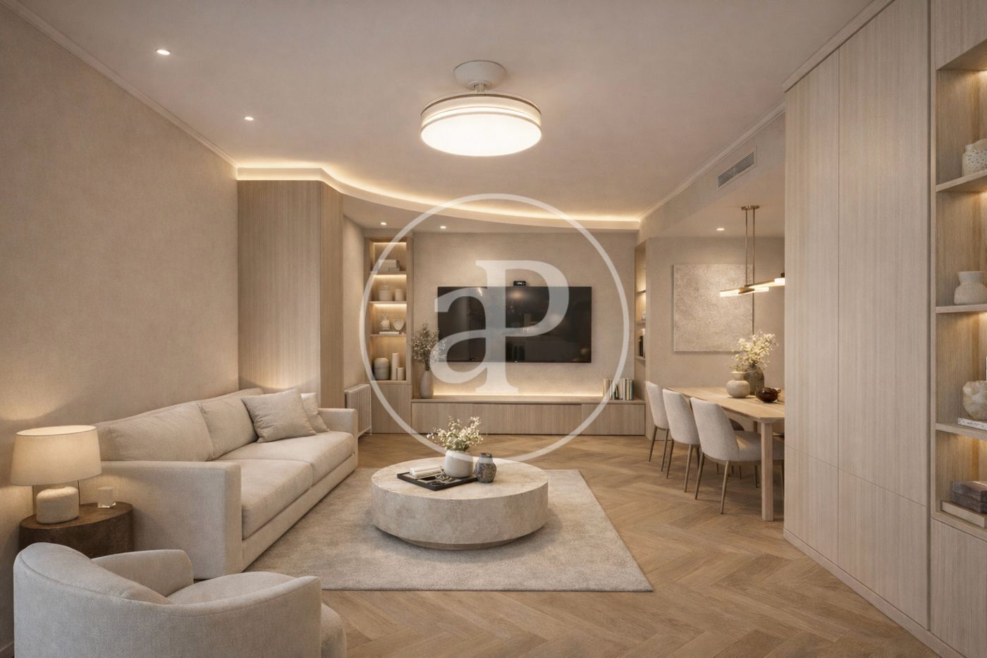 Sala de estar de Piso en venta en  Valencia Capital con Aire acondicionado, Calefacción y Jardín privado
