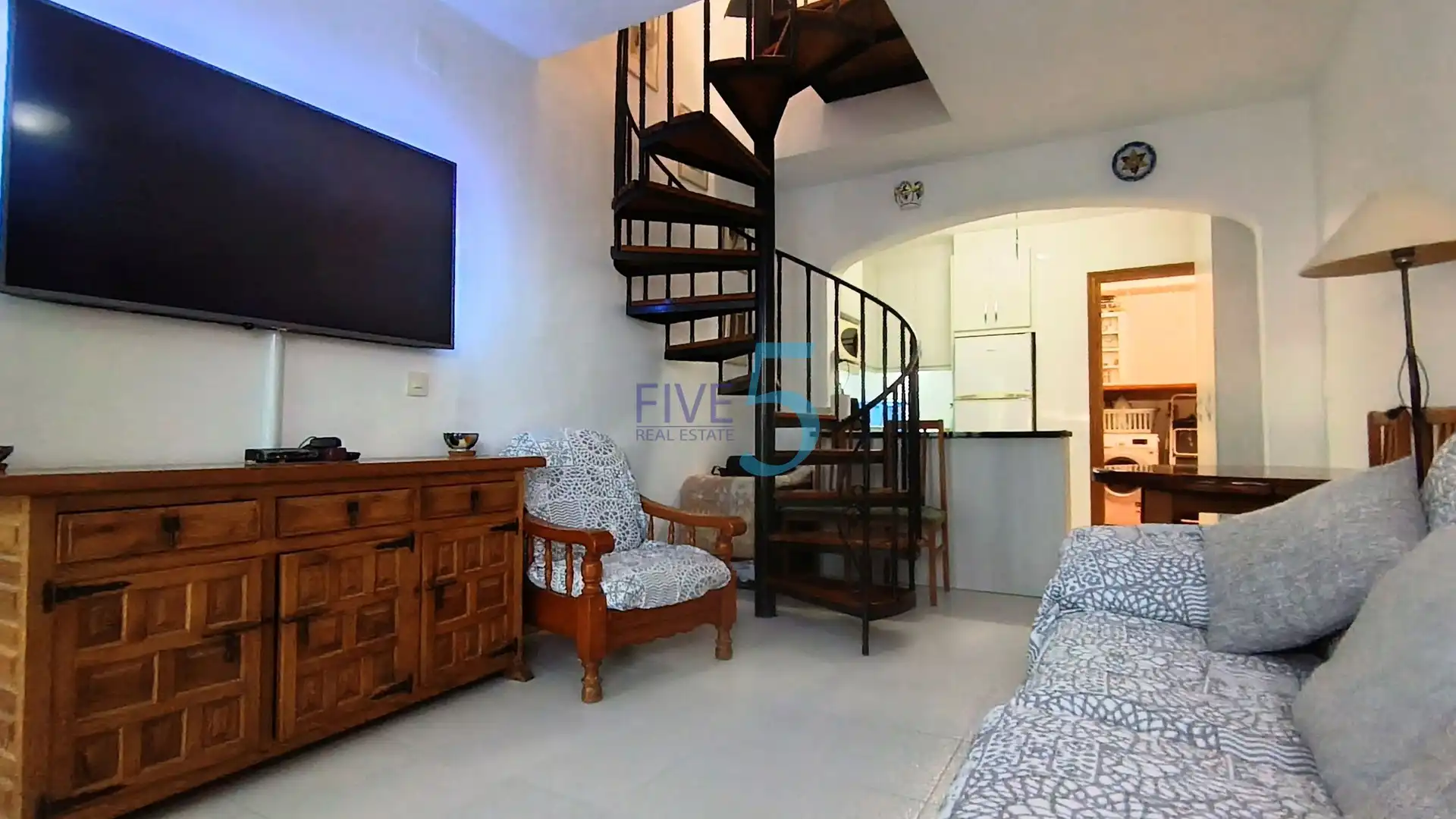Sala de estar de Casa adosada en venta en Torrevieja con Aire acondicionado, Calefacción y Terraza