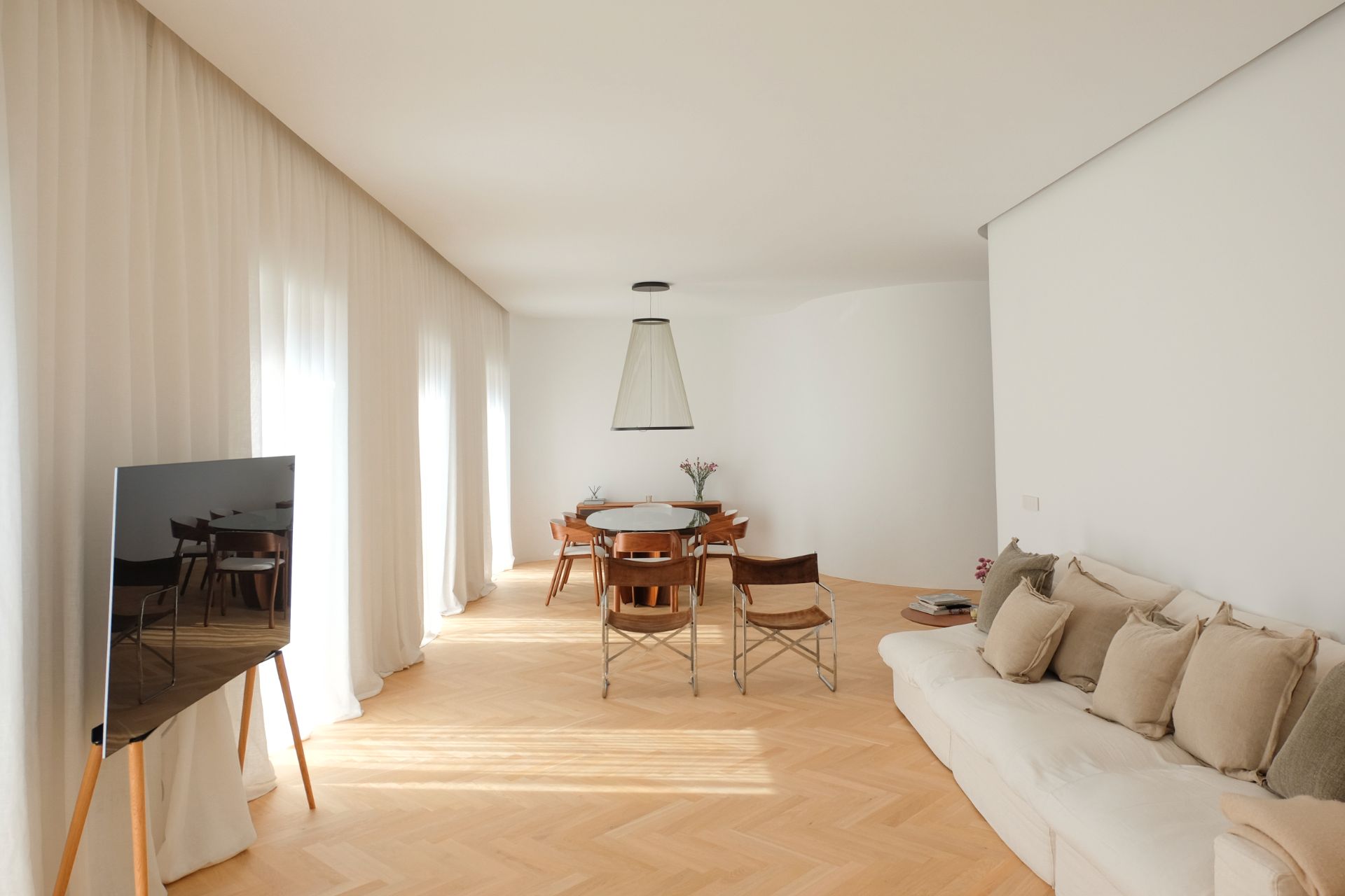 Living room of Flat for sale in Alicante / Alacant  with Air Conditioner, Parquet flooring and Terrace