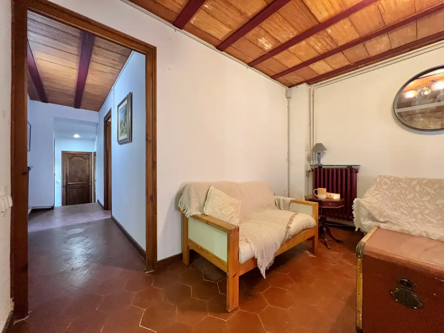 Sala d'estar de Casa adosada en venda en Cornudella de Montsant amb Calefacció, Parquet i Terrassa