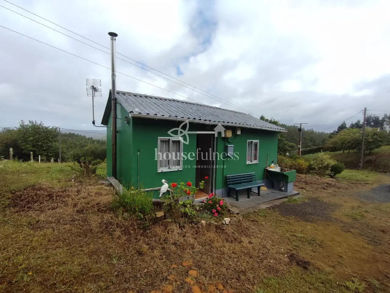 Vista exterior de Casa o chalet en venta en Moeche con Calefacción, Jardín privado y Amueblado
