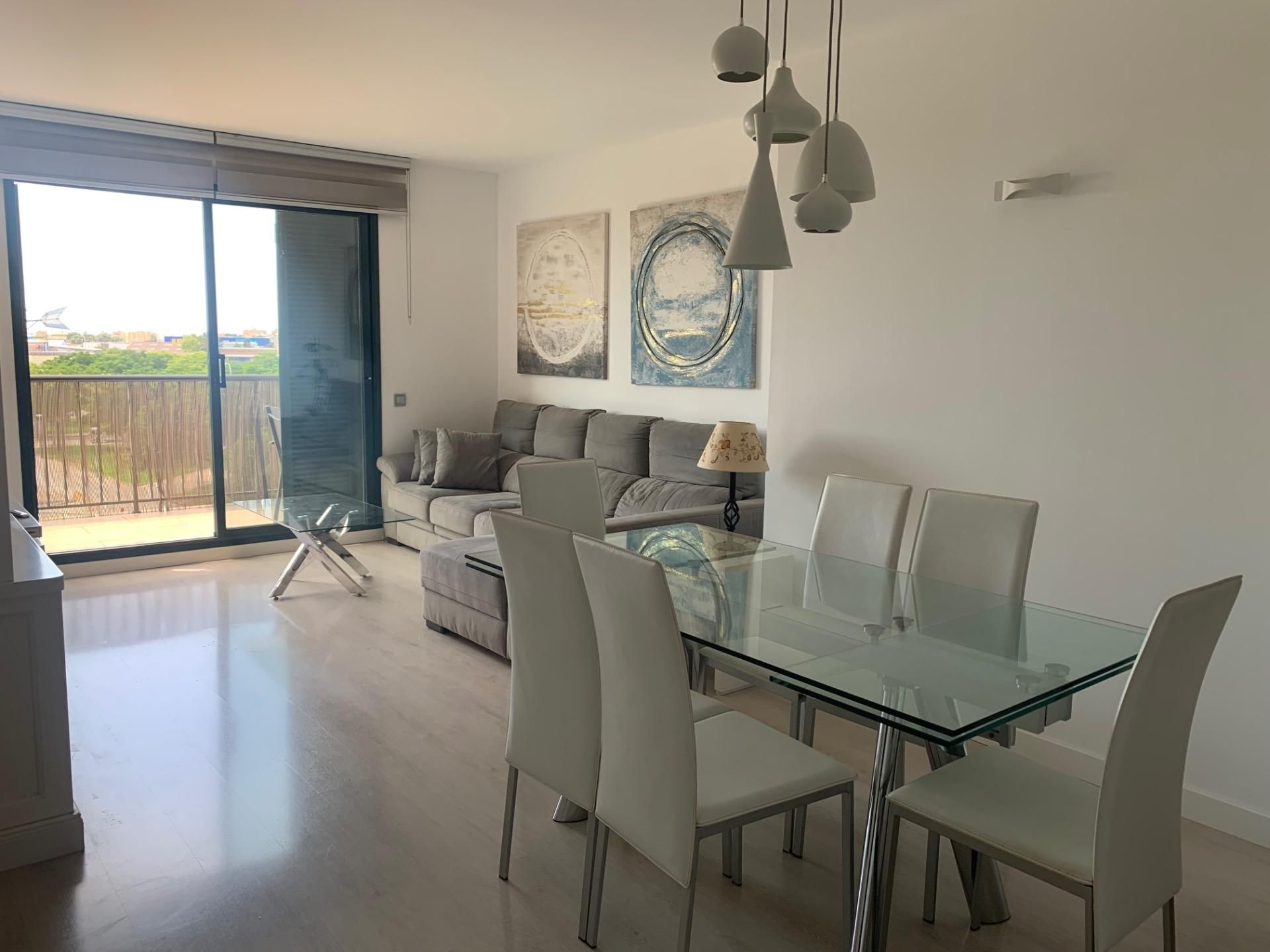 Sala d'estar de Àtic de lloguer en  Palma de Mallorca amb Calefacció, Terrassa i Balcó