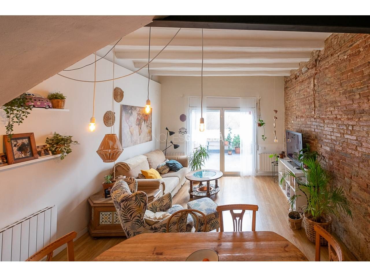 Living room of House or chalet for sale in Terrassa  with Heating, Private garden and Parquet flooring
