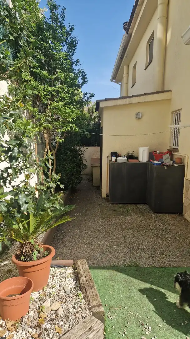 Jardí de Casa adosada en venda en Santa Coloma de Farners amb Calefacció, Jardí privat i Parquet
