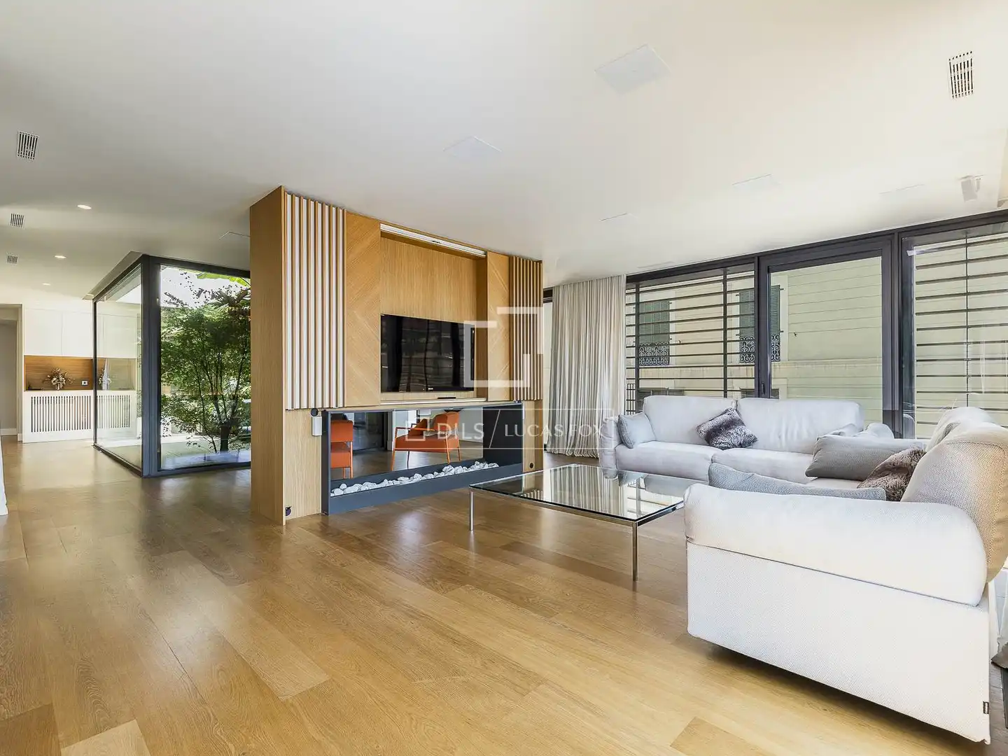 Sala de estar de Ático en venta en Barcelona con Aire acondicionado, Calefacción y Jardín privado