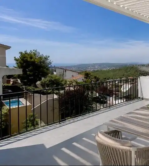 Terrasse von Haus oder Chalet zur Miete in Sitges mit Klimaanlage, Heizung und Privatgarten