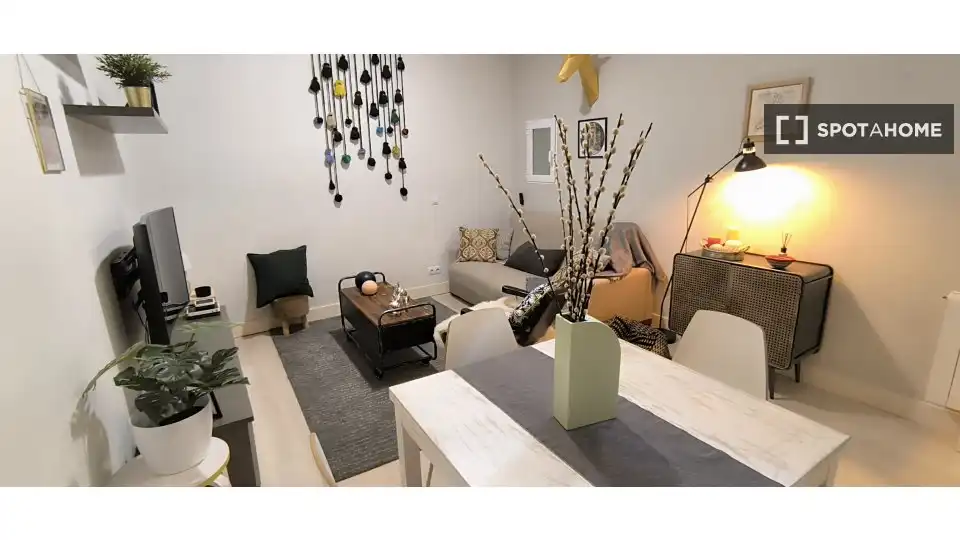 Sala de estar de Piso de alquiler en Madrid con Aire acondicionado, Calefacción y Amueblado