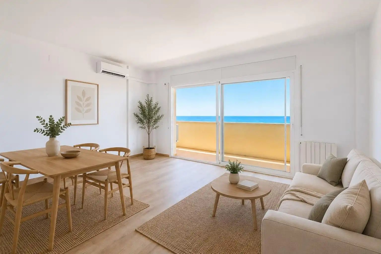 Living room of Flat for sale in Sitges  with Air Conditioner, Heating and Parquet flooring