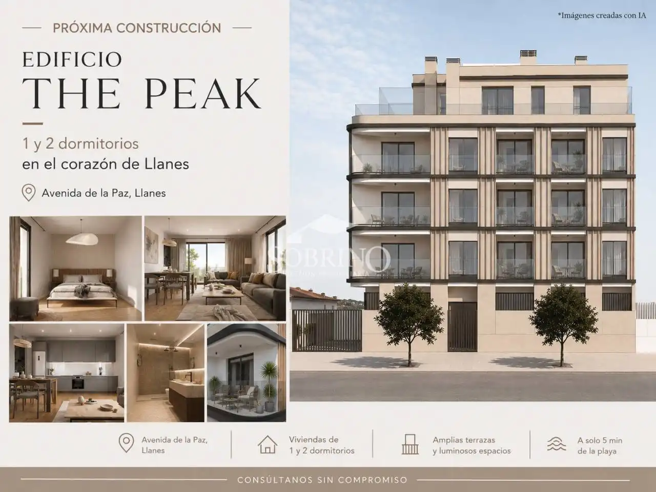 Parking of Flat for sale in Llanes  with Air Conditioner, Heating and Terrace
