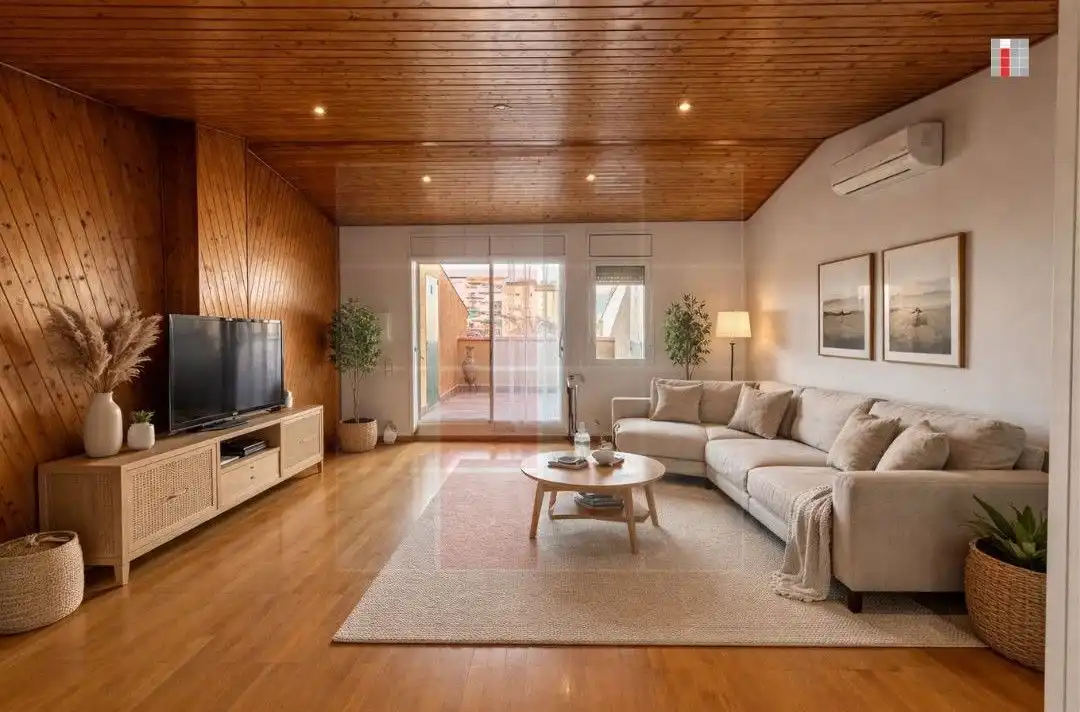 Sala d'estar de Casa adosada en venda en Granollers amb Aire condicionat, Calefacció i Jardí privat