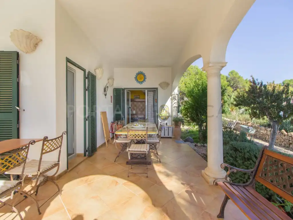 Terraza de Casa o chalet en venta en Sant Lluís con Calefacción, Jardín privado y Piscina