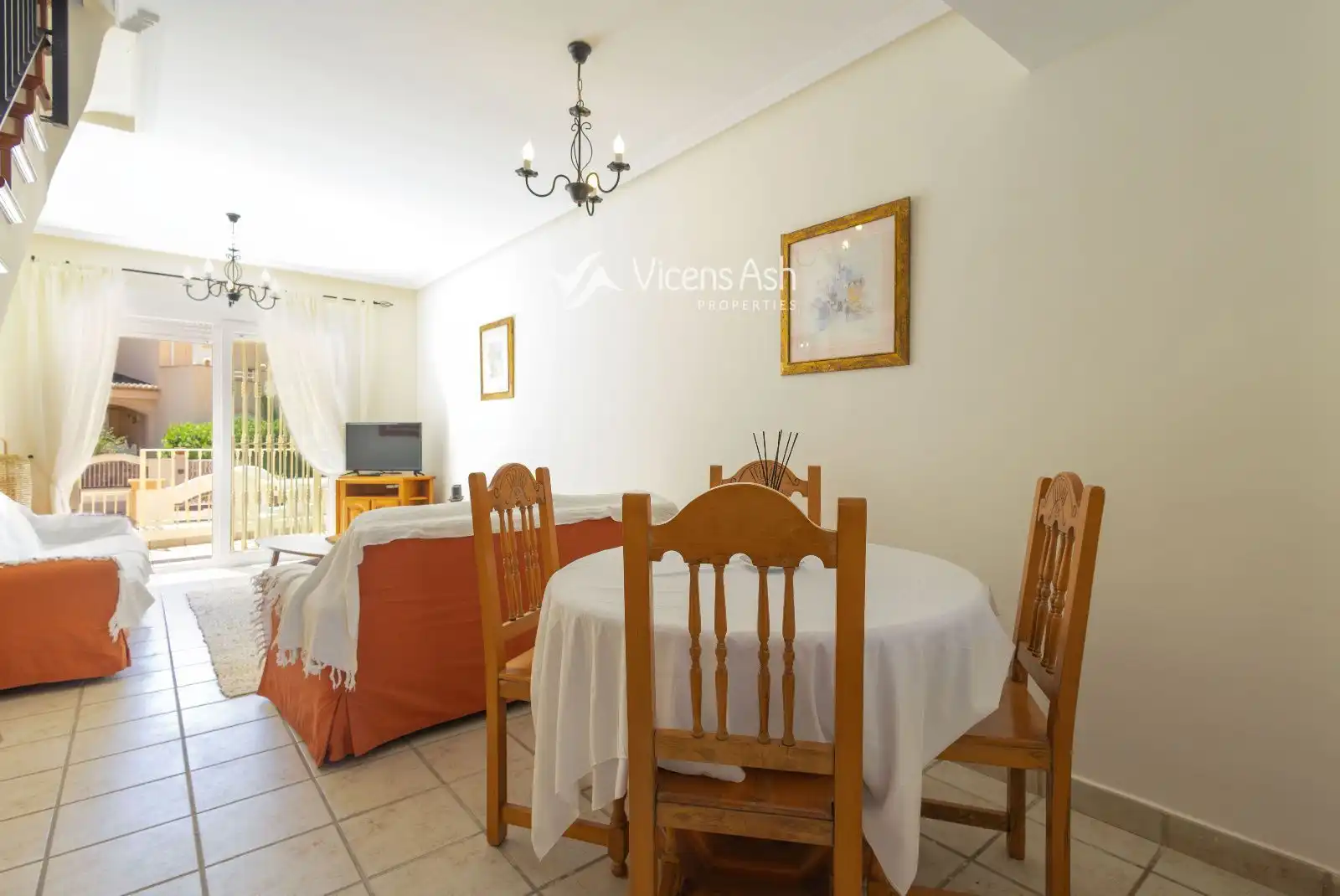 Menjador de Casa adosada en venda en Jávea / Xàbia amb Calefacció, Piscina i Piscina comunitària