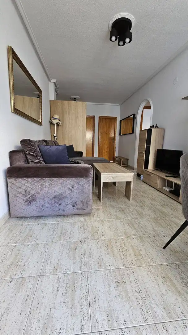 Sala de estar de Ático en venta en Torrevieja con Aire acondicionado, Jardín privado y Piscina
