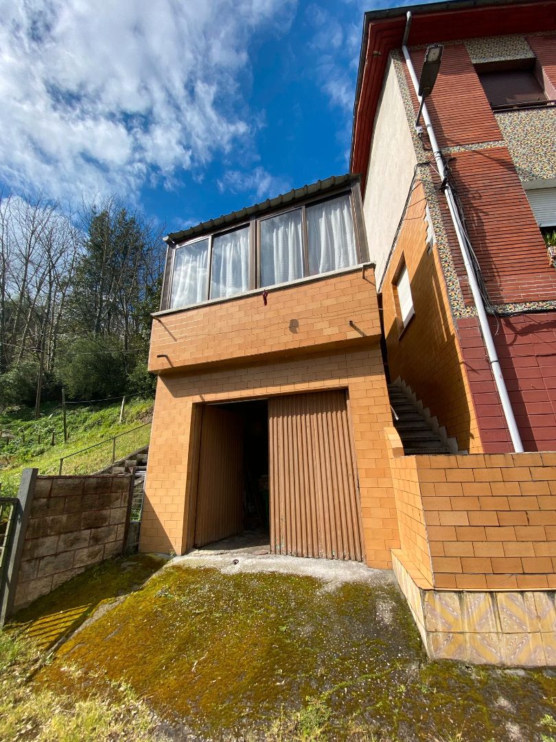 Exterior view of Flat for sale in Langreo  with Heating, Terrace and Furnished