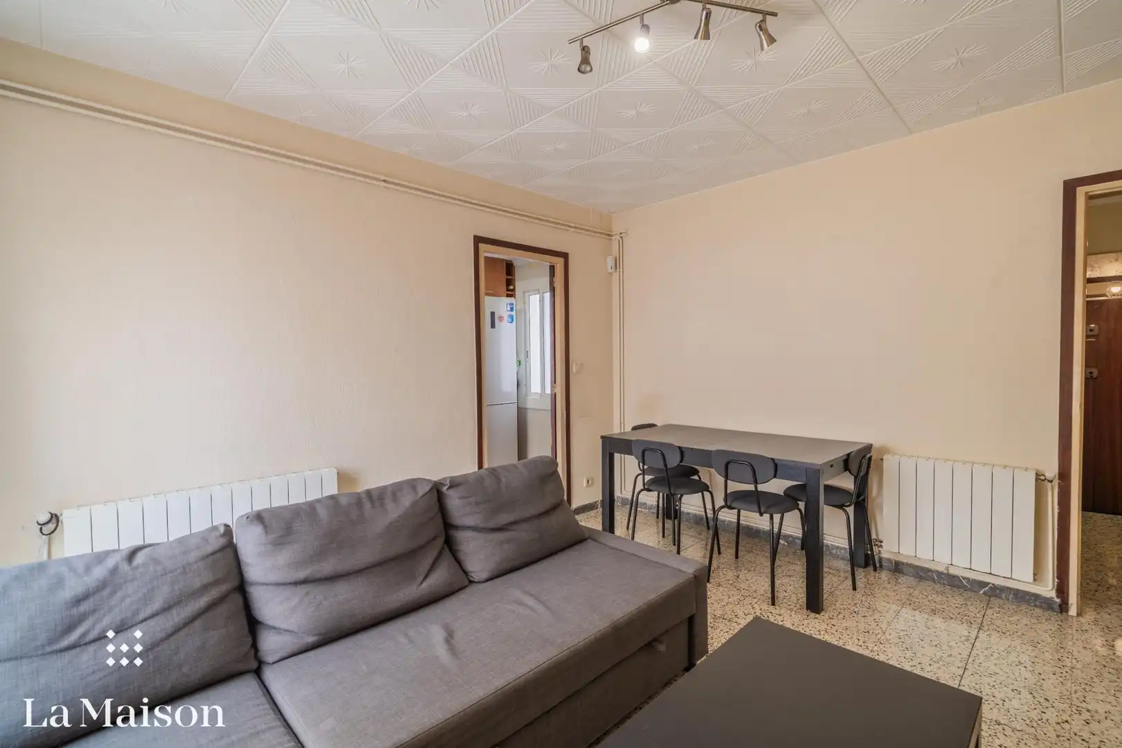 Sala de estar de Piso en venta en Mataró con Calefacción, Trastero y Amueblado
