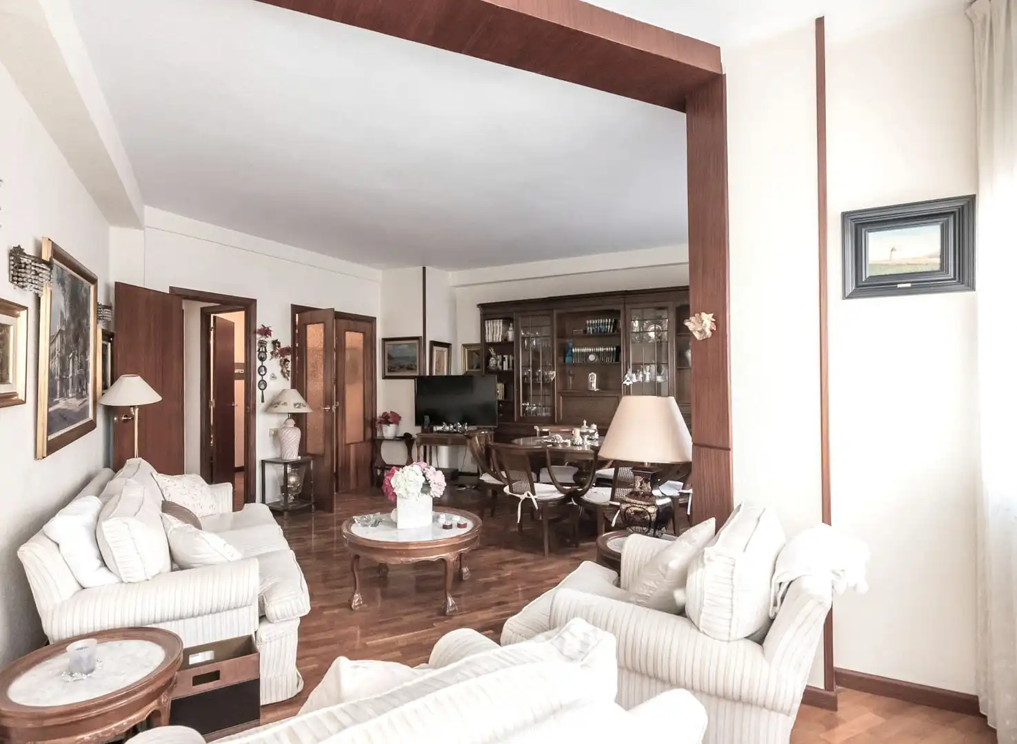 Sala de estar de Piso en venta en Murcia con Parquet, Amueblado y Horno