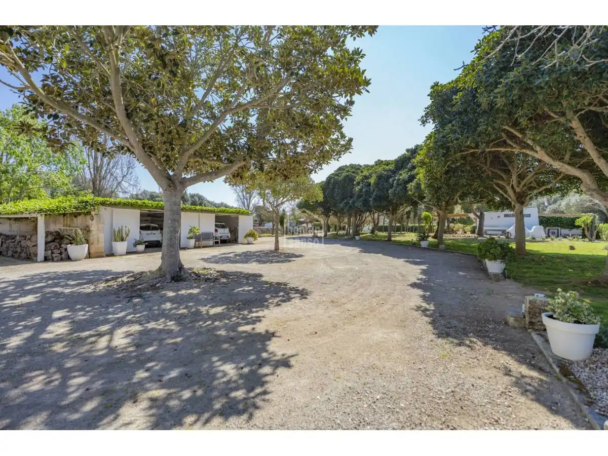 Vista exterior de Finca rústica en venta en Sant Lluís con Jardín privado, Terraza y Piscina